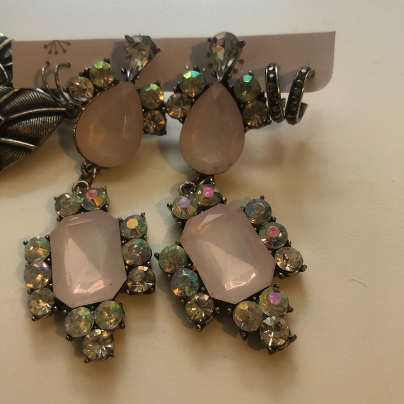 3 Pairs of Rhinestone Earrings - Picture 3 of 4